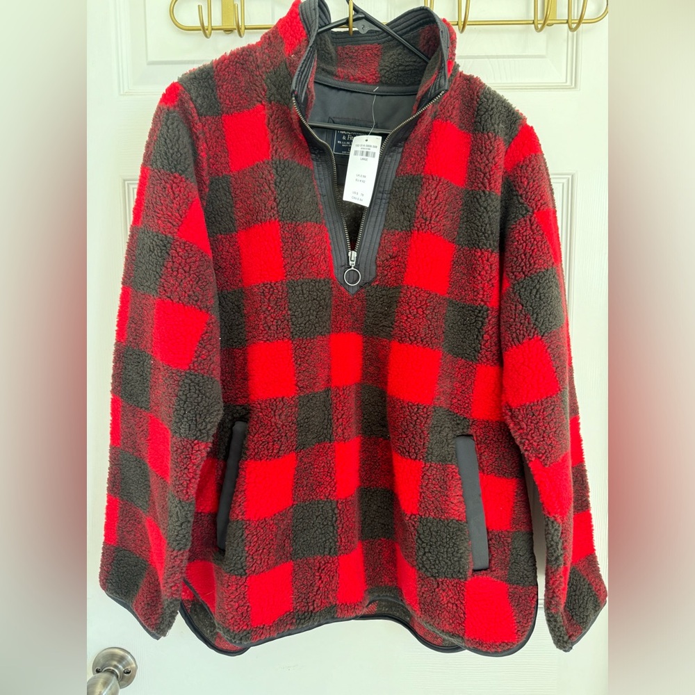 Cozy Red and Black Checkered Women's Jacket